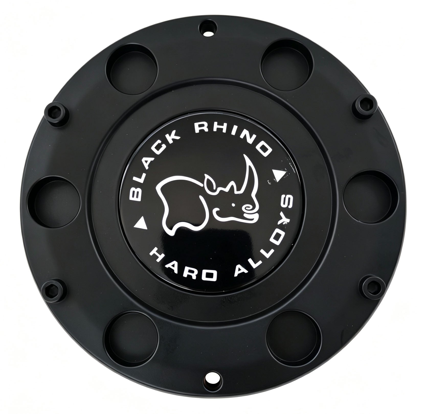 Black Rhino 1902S02 matte black center cap angled view