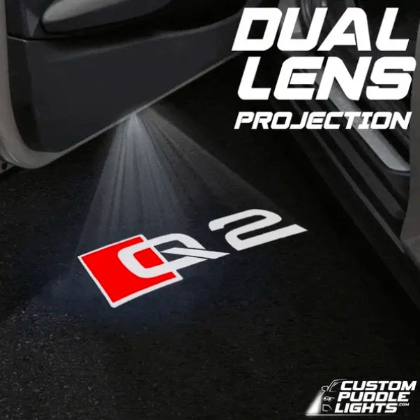 Audi Q2 Dynamic Dual Lens Premium Door Puddle Lights Multiple Designs 2017-2026