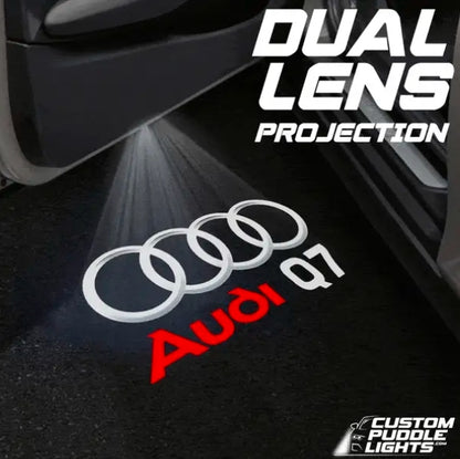 Audi Q7 Dynamic Dual Lens Premium Door Puddle Lights Multiple Designs 2006-2026