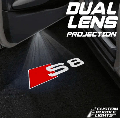 Audi S8 Dynamic Dual Lens Premium Door Puddle Lights Multiple Designs 2006-2026