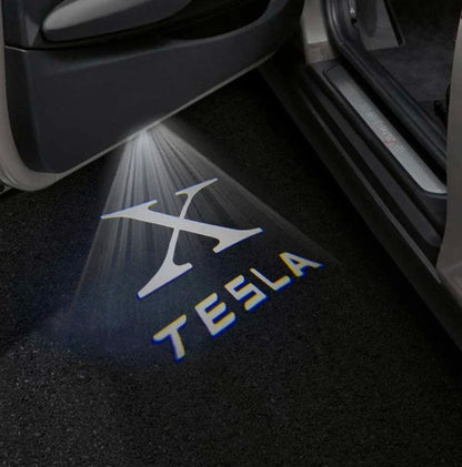 Tesla Model X Premium Door Puddle Lights Multiple Designs 2016–2021