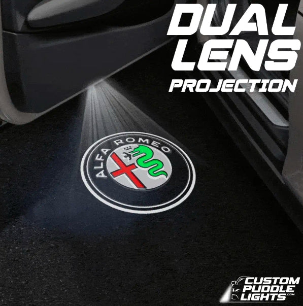 Alfa Romeo MiTo 955 Dynamic Dual Lens Premium Door Puddle Lights Multiple Designs 2008-2018