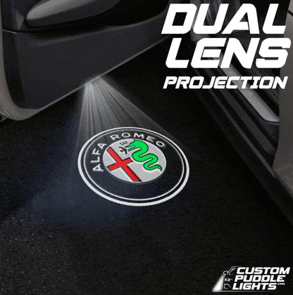 Alfa Romeo MiTo 955 Dynamic Dual Lens Premium Door Puddle Lights Multiple Designs 2008-2018