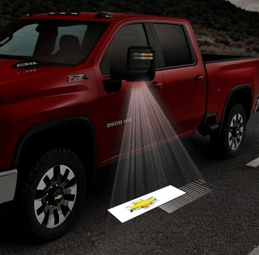 Chevrolet Silverado Premium Side Wing Mirror Puddle Lights Multiple Designs 2014-2026