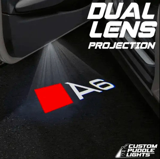Audi A6 Dynamic Dual Lens Premium Door Puddle Lights Multiple Designs 2005-2026