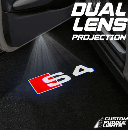 Audi S4 Dynamic Dual Lens Premium Door Puddle Lights Multiple Designs 2002-2026