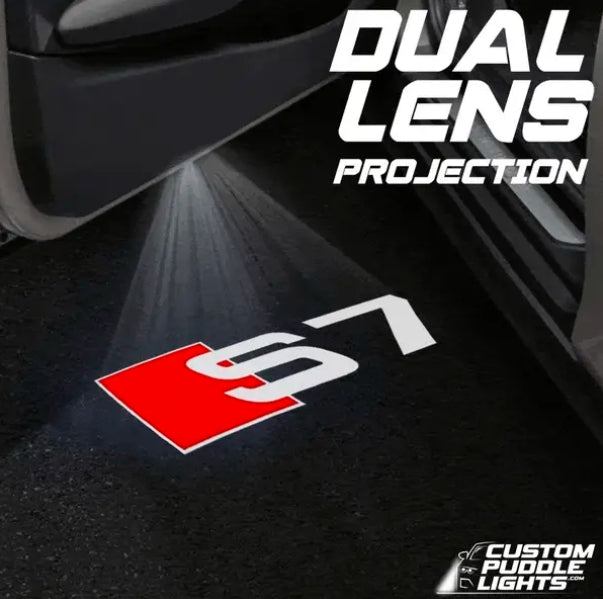 Audi S7 Dynamic Dual Lens Premium Door Puddle Lights Multiple Designs 2012-2026