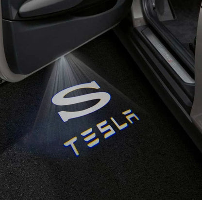 Tesla Model S Premium Door Puddle Lights Multiple Designs 2014–2019