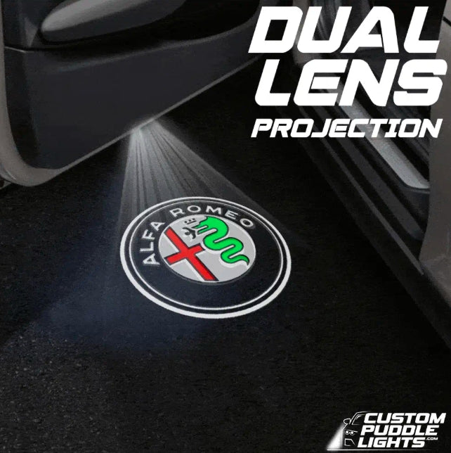 Alfa Romeo 159 Dynamic Dual Lens Premium Door Puddle Lights Multiple Designs 2004-2011