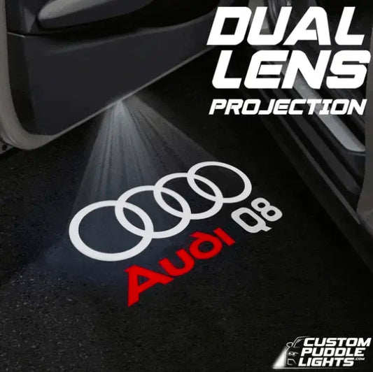 Audi Q8 e-tron Dynamic Dual Lens Premium Door Puddle Lights Multiple Designs 2018-2026