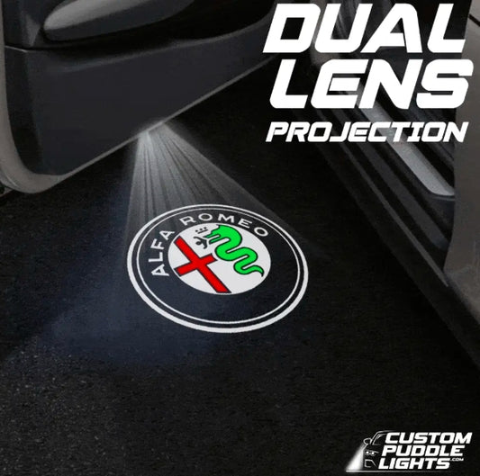Alfa Romeo Giulia 952 Dynamic Dual Lens Premium Door Puddle Lights Multiple Designs 2015-2026