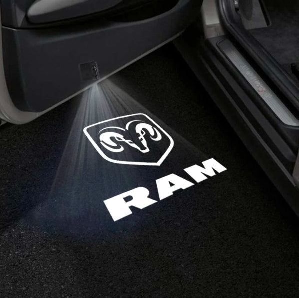 Dodge Ram Door Stick On Puddle Lights Multiple Designs 2002-2026