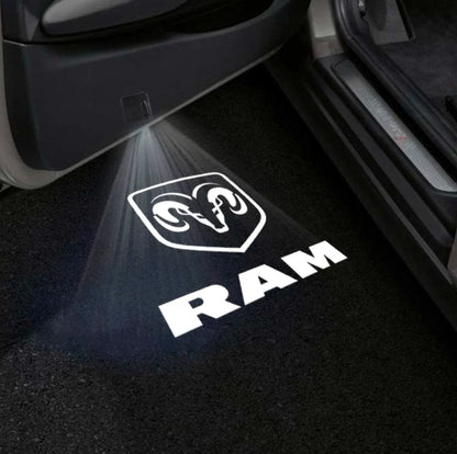 Dodge Ram Door Stick On Puddle Lights Multiple Designs 2002-2026