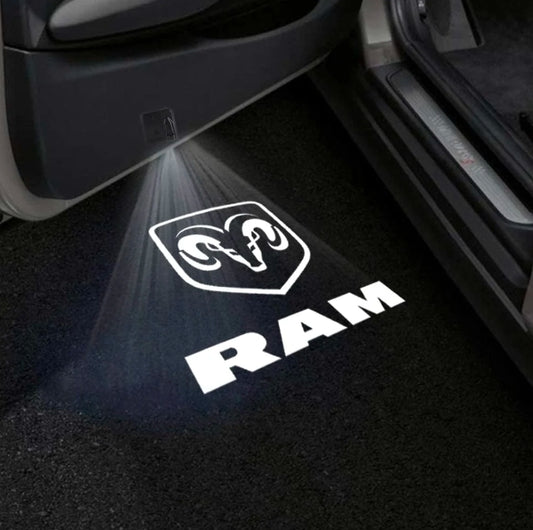Dodge Ram Door Stick On Puddle Lights Multiple Designs 2002-2026