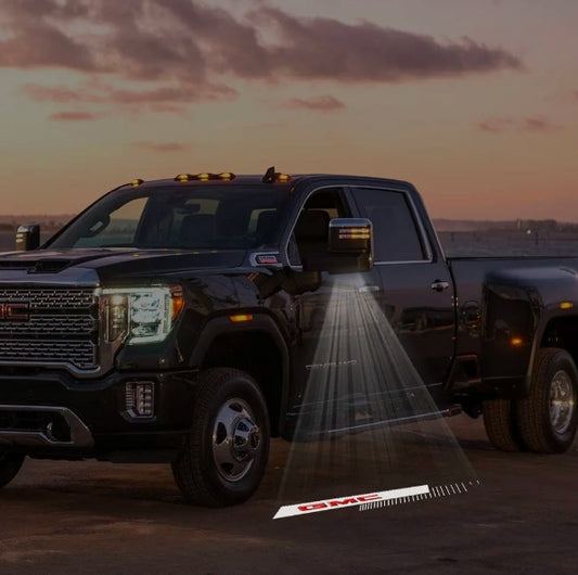 GMC Sierra Premium Side Wing Mirror Puddle Lights Multiple Designs 2015-2026