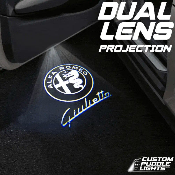 Alfa Romeo Giulietta 940 Dynamic Dual Lens Premium Door Puddle Lights Multiple Designs 2010-2020