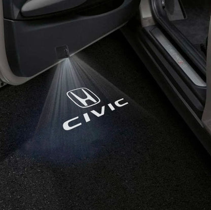 Honda Civic 7th/10th/11th Gen Door Stick On Puddle Lights Multiple Designs 2001–2026