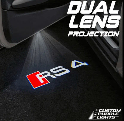 Audi RS4 Dynamic Dual Lens Premium Door Puddle Lights Multiple Designs 2006-2008