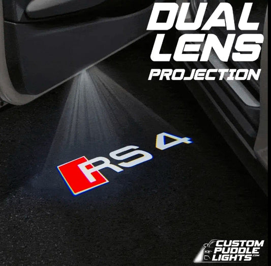 Audi RS4 Dynamic Dual Lens Premium Door Puddle Lights Multiple Designs 2006-2008