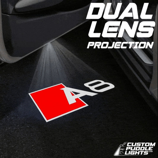 Audi A8 Dynamic Dual Lens Premium Door Puddle Lights Multiple Designs 2003-2026