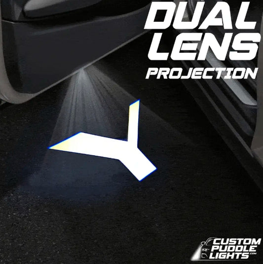 Tesla Model Y Dynamic Dual Lens Premium Door Puddle Lights Multiple Designs 2020-2026