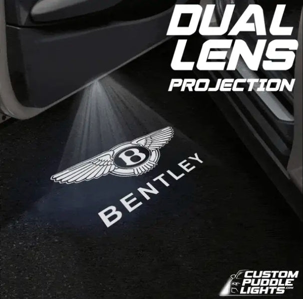 Bentley Continental GT Dynamic Dual Lens Premium Door Puddle Lights Multiple Designs 2003-2026