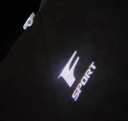 F LED F Sport Car Door Puddle Lights, Welcome Light ForLexus IS/ES/LS/GS/GX/LX/RX/RC/UX200 Easy Plug & Play (2X White)