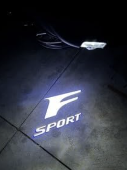 F LED F Sport Car Door Puddle Lights, Welcome Light ForLexus IS/ES/LS/GS/GX/LX/RX/RC/UX200 Easy Plug & Play (2X White)