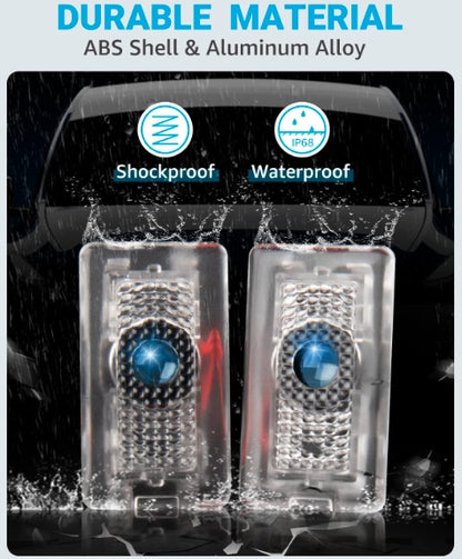 TESLA Click to see full view LED Projection Welcome Light 3D Laser Ghost Shadow Light Plug and Play (Pack of 2)