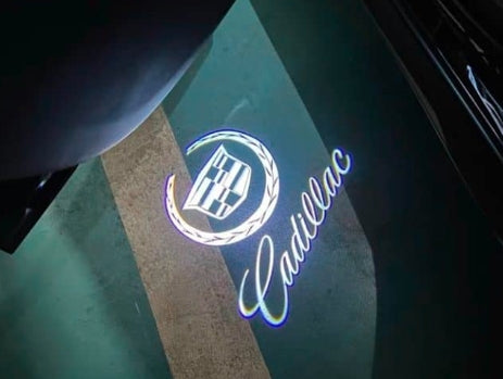 3D Shadow Lights LED Door Logo Projector for Cadillac SRX CT6 XTS ATS XT4 XT5 XT6 Dual Plug Puddle Lights for Cadillac Welcome Courtesy Lights Auto Accesories