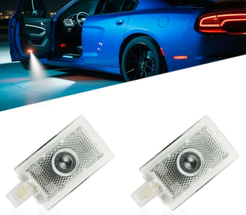 Set of 2 Car Door Ghost Shadow Lights ScatPack Bee Projector Puddle Welcome Step Light For Dodge Charger Challenger