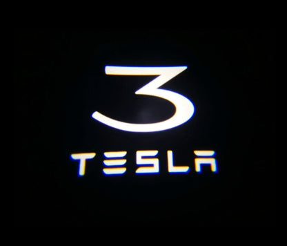 Tesla Model 3 Dynamic Dual Lens Premium Door Puddle Lights Multiple Designs 2017-2023