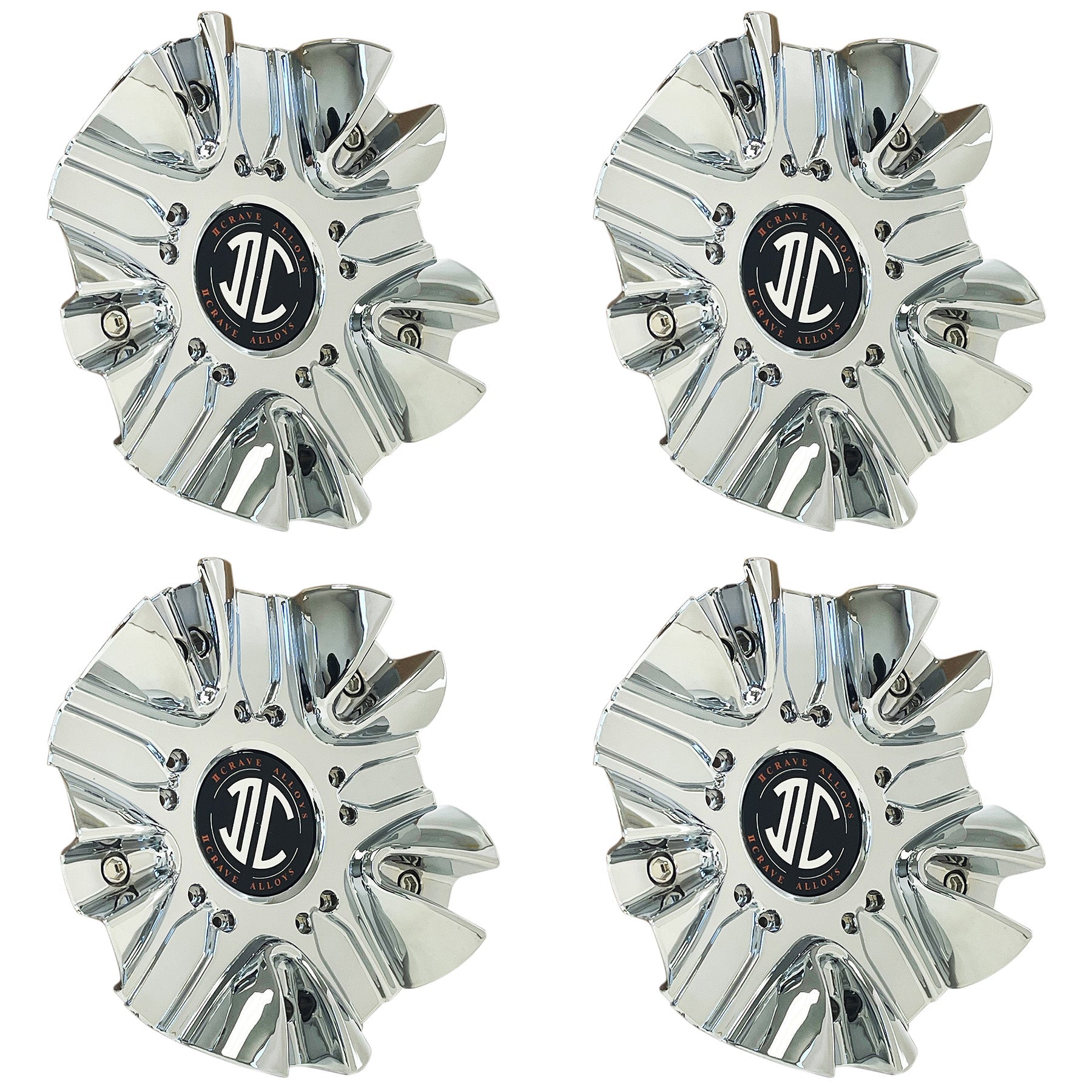 2 Crave Wheels Chrome Custom Wheel Center Cap Caps # C524602CAP (4 CAPS)