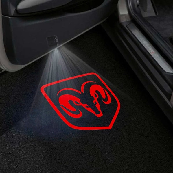 Dodge Ram Door Stick On Puddle Lights Multiple Designs 2002-2026