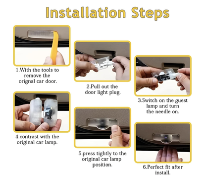 M LED Car Door Puddle Lights, Power Performance Welcome Light Compatible with 3 4 5 7 X1 X4 X5 E70 E71 E72 F30 Series Easy Plug & Play (2PCS)