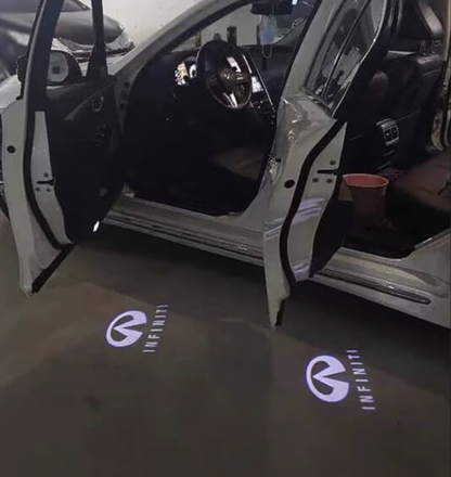 LED Infiniti Car Door Puddle Lights, Welcome Light For Infiniti QX 60 80 Q50 Q60 Q70 G25 G37 M25/35/37/45/56 FX35/37/45/50 EX25/35/37 Easy Plug & Play (4PCS)