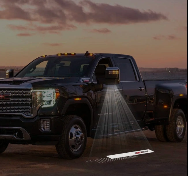 GMC Sierra Premium Side Wing Mirror Puddle Lights Multiple Designs 2015-2026
