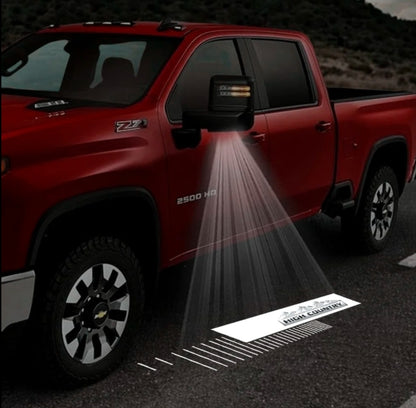 Chevrolet Silverado Premium Side Wing Mirror Puddle Lights Multiple Designs 2014-2026
