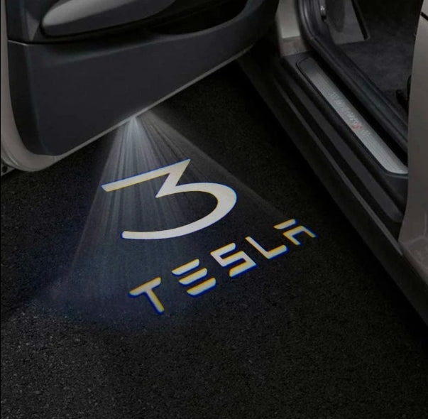 Tesla Model 3 Premium Door Puddle Lights Multiple Designs 2017–2023