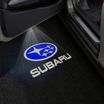 Subaru Impreza 2nd/3rd Gen Door Stick On Puddle Lights Multiple Designs 2001-2012