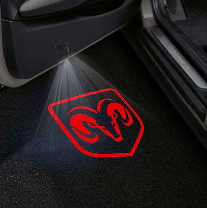 Dodge Attitude 1st/2nd/4th Gen Door Stick On Puddle Lights Multiple Designs 2006-2026