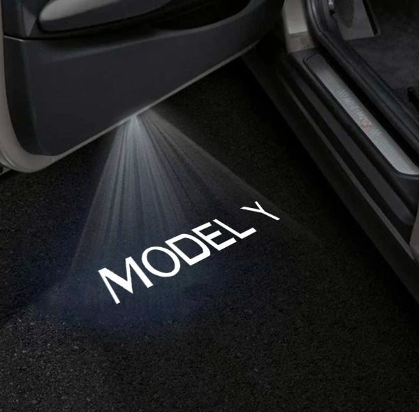Tesla Model Y Premium Door Puddle Lights Multiple Designs 2020–2026