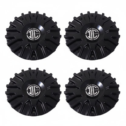 Four 2Crave C106101-2295 gloss black center caps