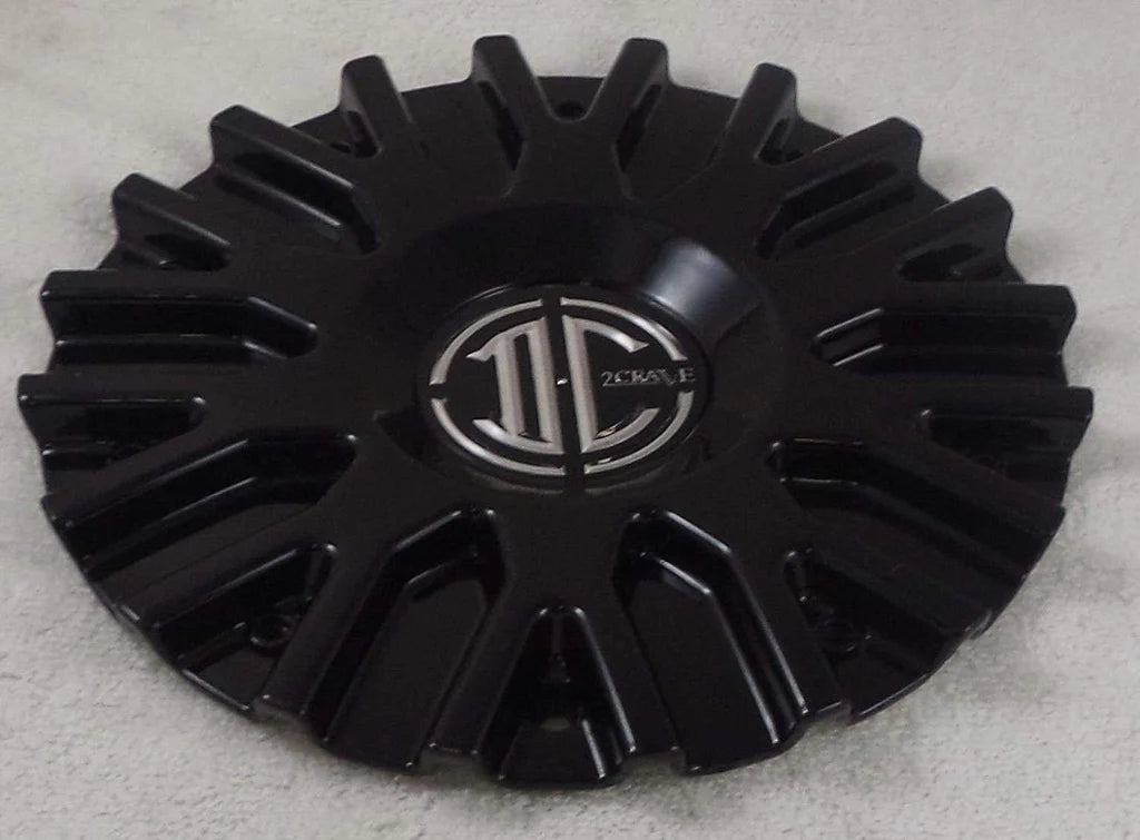 2Crave gloss black wheel center cap side view