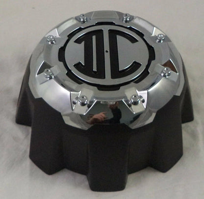 2Crave NX-8H-UP Chrome/Black 8-Lug Wheel Center Caps (Set of 4)