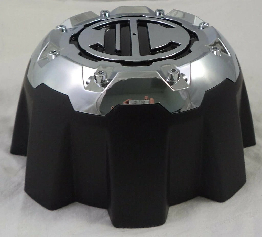 2Crave chrome black center cap side view
