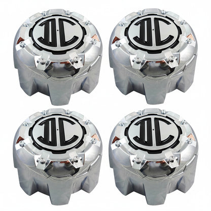 Four 2Crave NX-8H-UP chrome 8-lug center caps