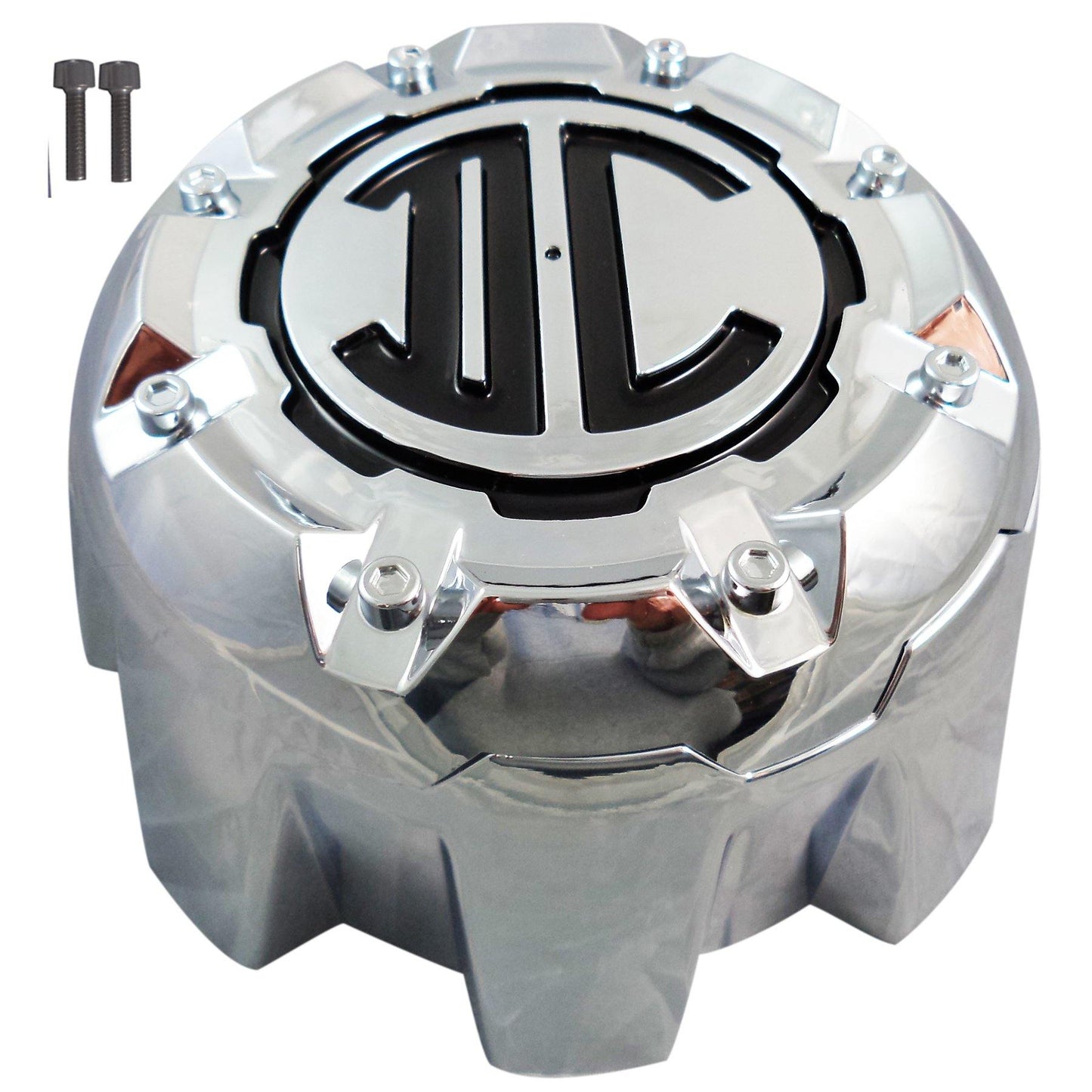 2 Crave Wheels Chrome Custom Wheel Center Cap 8-LUG (1 CAP) W/Screws