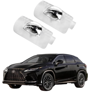 F LED F Sport Car Door Puddle Lights, Welcome Light ForLexus IS/ES/LS/GS/GX/LX/RX/RC/UX200 Easy Plug & Play (2X White)