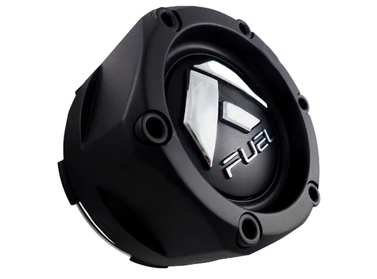 Front view of Fuel 1003-48MB flat black wheel center cap